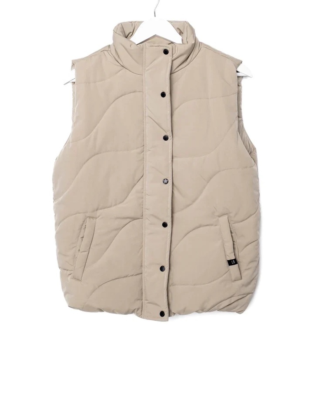 Little Bipsy Adult Beige Quilted Puffer Vest